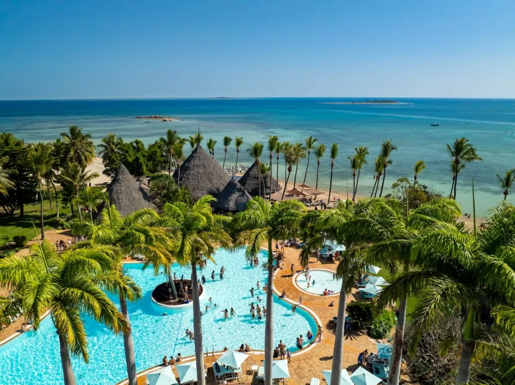 SHN — pool deck overlooking the Nouméa lagoon